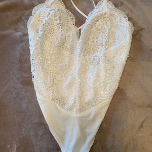 NWT Windsor White Lace Bodysuit